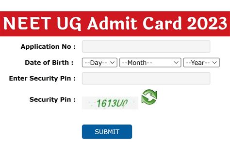 neet ug admit card 2023 forgot password